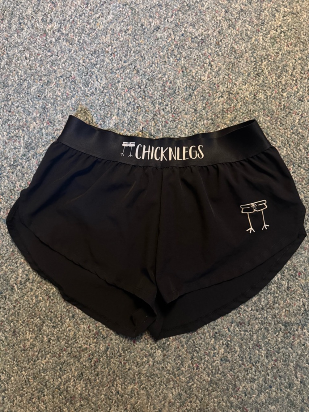 Chicknlegs Women's Black Athletic Shorts